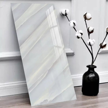 10PCS Self-Adhesive White Marble PVC Cladding Wall Panels for Kitchen Bathroom