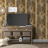 6m Realistic Wooden Effect Wallpaper Wood PanelPlanks Self Adhesive Vinyl Wrap