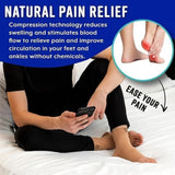 Plantar Fasciitis Compression Socks for Women & Men - Best Ankle Compression Sleeve Nano Brace for Everyday Use