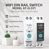 Tuya Wifi Smart Circuit Breaker Switch With Metering 63A1P Din Rail remote control Smart Home Smart Life App Timer Module TONGOU