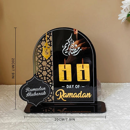 Ramadan Countdown-Kalender aus Acryl – Islamische Adventsdekoration für Zuhause, Büro &amp; Events