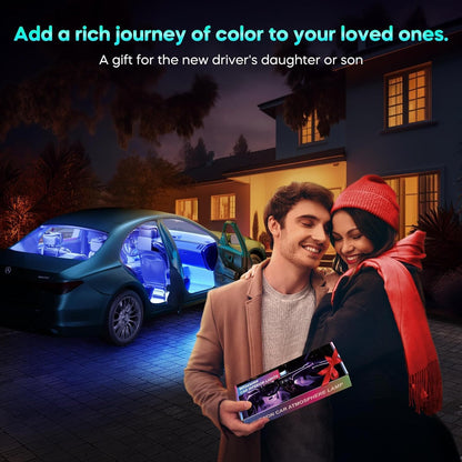 Car LED Interior Lights with USB & APP Control | Gifts for Him & Her | Car Accessories for Men & Women | Strip Light Decoration Kits