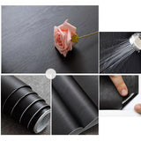 3m Black Wood Effect Vinyl Wrap Self Adhesive Countertop Cupboard Covering