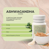 Ashwagandha Gummies with 5% Withanolides - Natural Raspberry Flavor for Stress Relief & Wellness