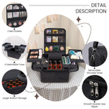 Extra Large Vanity Case Beauty Box Make up Jewelry Cosmetic Nail Storage Box UK