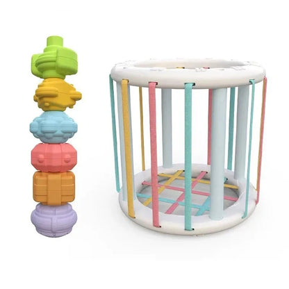 Montessori Baby Shape Sorter Cube – Colorful Blocks Sorting Game for Infant Learning & Cognitive Development