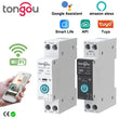 Tuya Wifi Smart Circuit Breaker Switch With Metering 63A1P Din Rail remote control Smart Home Smart Life App Timer Module TONGOU