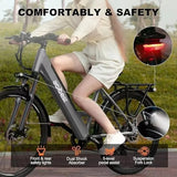 26” Step-Thru Electric Bicycle – Peak 750W Motor, 7-Speed Cityrun E-Bike
