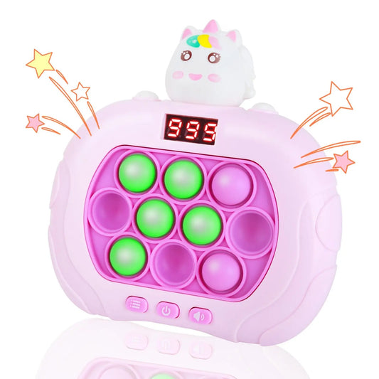 999 Level Electronic Pop Push Game Console – LED Screen Quick Push Fidget Toy for Kids & Adults | Perfect Christmas Gift