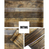 6m Realistic Wooden Effect Wallpaper Wood PanelPlanks Self Adhesive Vinyl Wrap