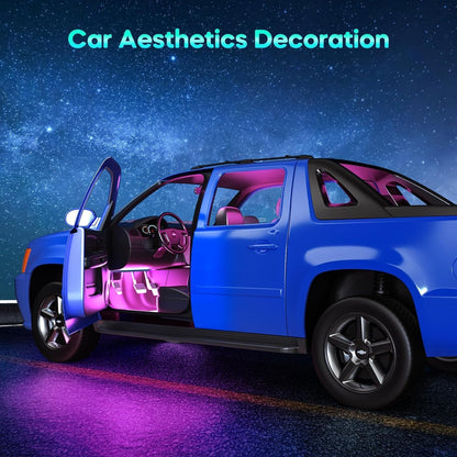 Car LED Interior Lights with USB & APP Control | Gifts for Him & Her | Car Accessories for Men & Women | Strip Light Decoration Kits