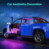 Éclairage intérieur de voiture à LED avec contrôle USB et APP | Cadeaux pour lui et elle | Accessoires de voiture pour hommes et femmes | Kits de décoration de bandes lumineuses 