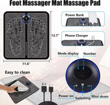 Foot Massager Mat Electric Pad Blood Muscle Circulation Relief Pain LED USB