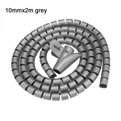 Flexible Spiral Cable Organizer – 1.5m/2m, 10mm/16mm, Cord Protector & Cable Management