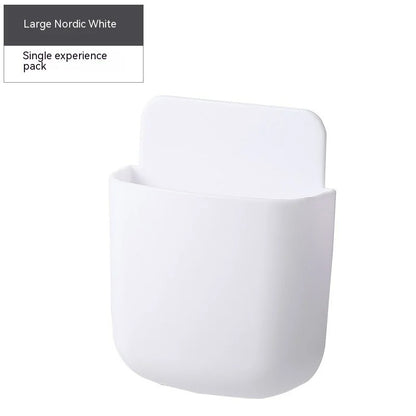 Wall Mounted Storage Box Mobile Phone Plug Holder Stand Rack Remote Control Storage Organizer Case For Air Conditioner TV