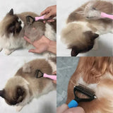 Peigne à nœuds et brosse de démêlage pour animaux de compagnie – Épilateur pour chats et chiens, coupe-nœuds de fourrure, outil de toilettage pour chiots