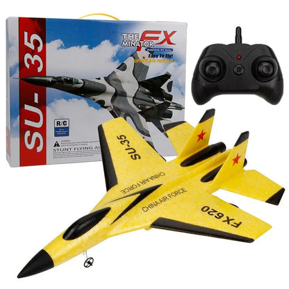RC SU-35 Foam Aircraft – 2.4G Remote Control Fighter Jet Glider for Kids & Beginners