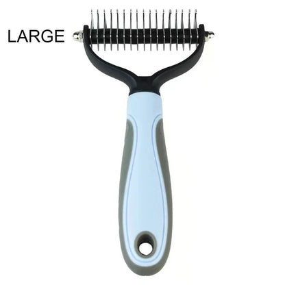 Pet Knot Comb &amp; Deshedding Brush – Hair Remover for Cats &amp; Dogs, Fur Knot Cutter, Puppy Grooming Shedding Tool