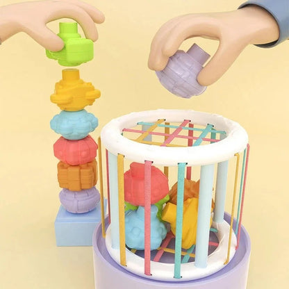 Montessori Baby Shape Sorter Cube – Colorful Blocks Sorting Game for Infant Learning & Cognitive Development