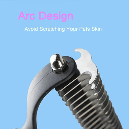 Pet Knot Comb &amp; Deshedding Brush – Hair Remover for Cats &amp; Dogs, Fur Knot Cutter, Puppy Grooming Shedding Tool