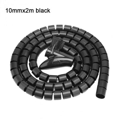 Flexible Spiral Cable Organizer – 1.5m/2m, 10mm/16mm, Cord Protector & Cable Management