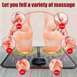Foot Massager Mat Electric Pad Blood Muscle Circulation Relief Pain LED USB