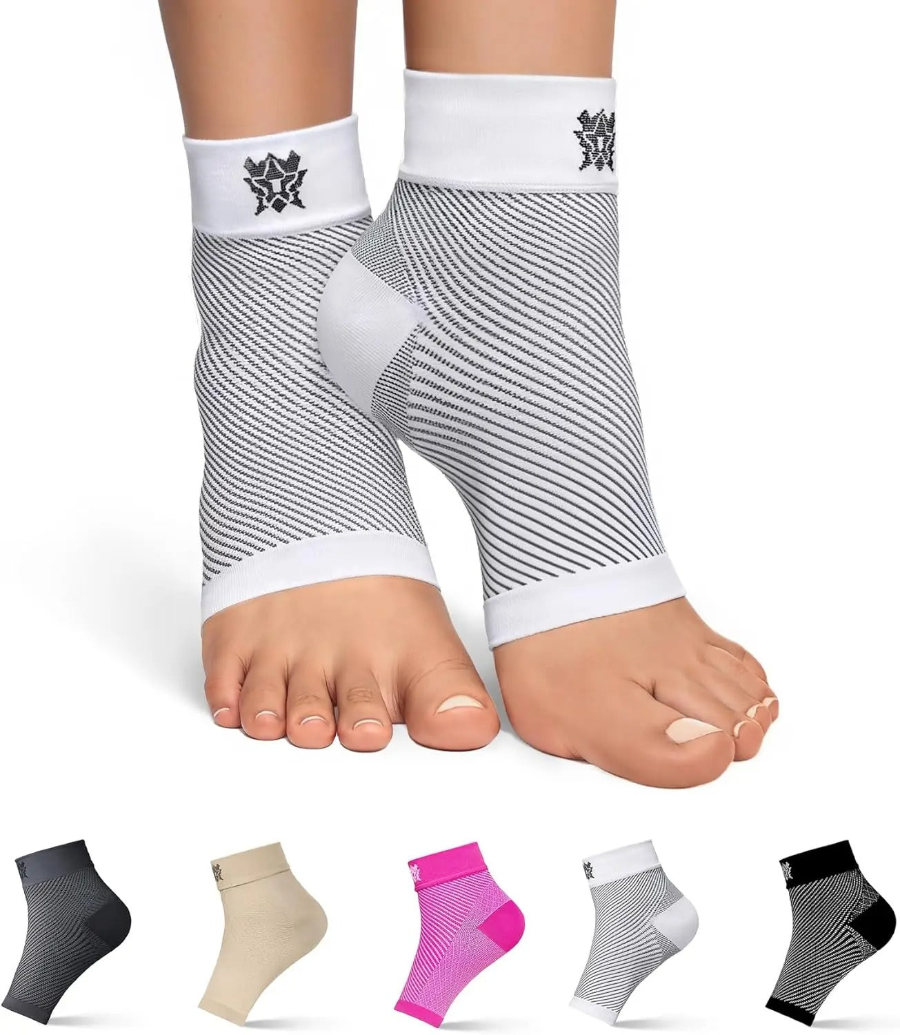 Plantar Fasciitis Compression Socks for Women & Men - Best Ankle Compression Sleeve Nano Brace for Everyday Use