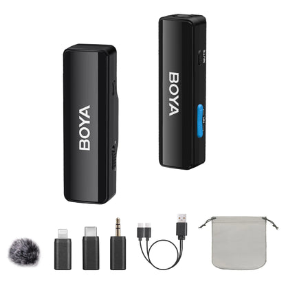 BOYA BOYALINK A Wireless Lavalier Microphone – Pro Clip-On Mic for iPhone 15/16, OPPO, Samsung, Xiaomi, GoPro & DSLR