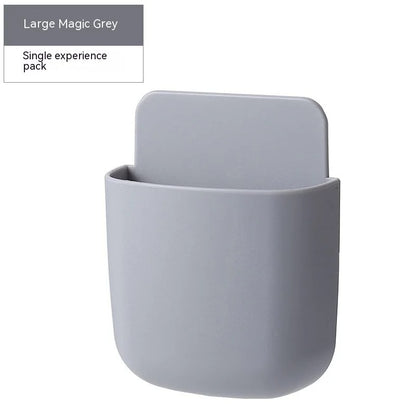 Wall Mounted Storage Box Mobile Phone Plug Holder Stand Rack Remote Control Storage Organizer Case For Air Conditioner TV