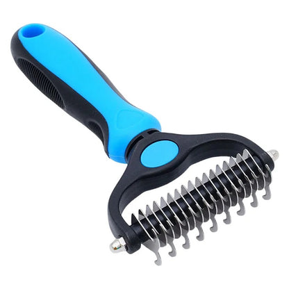 Pet Knot Comb &amp; Deshedding Brush – Hair Remover for Cats &amp; Dogs, Fur Knot Cutter, Puppy Grooming Shedding Tool