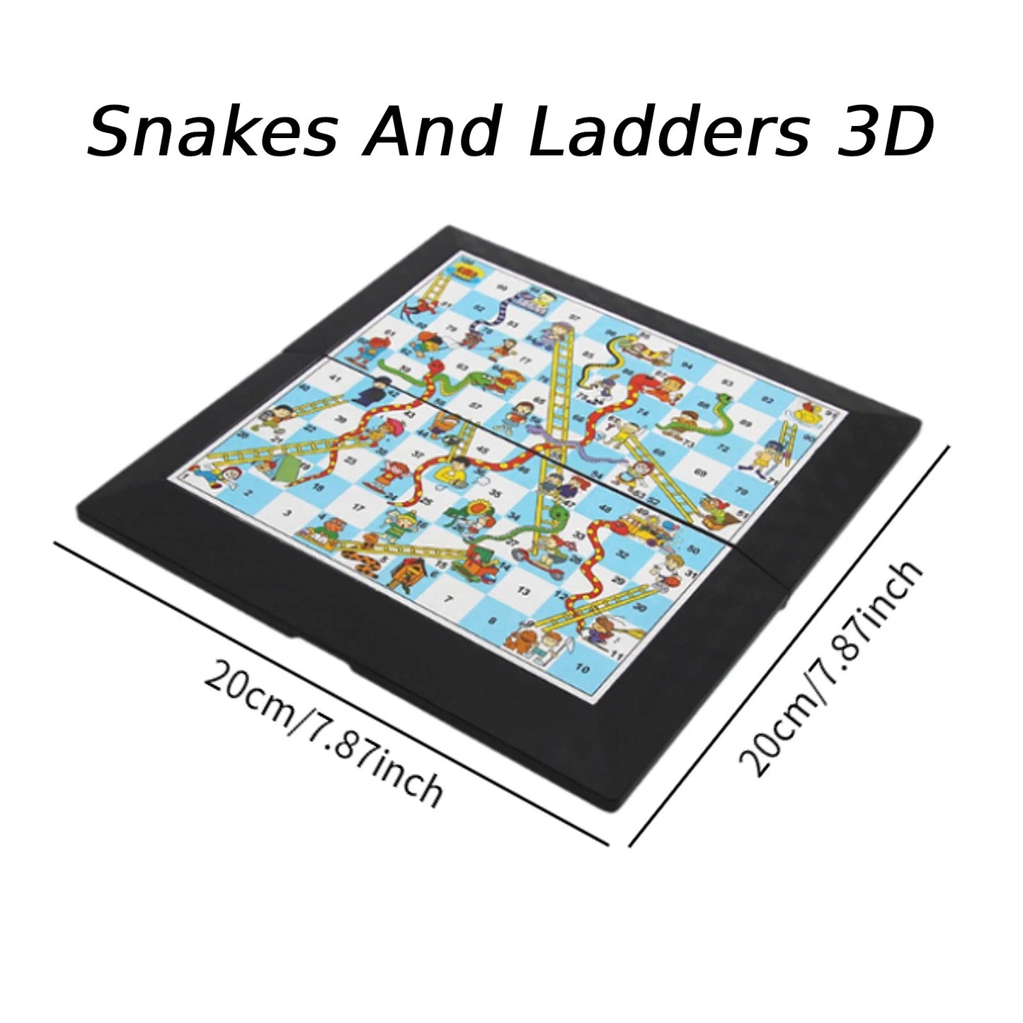 Ludo Game Set Strategy Game Parent Child Interaction with Foldable Board Travel Family Game for Teens Kids Children Party Toy