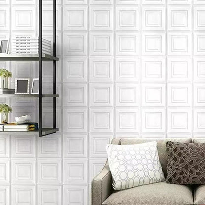 10x 3D Square Foam Wall Panels – Self-Adhesive Wallpaper Stickers for Ceiling & Wall Décor