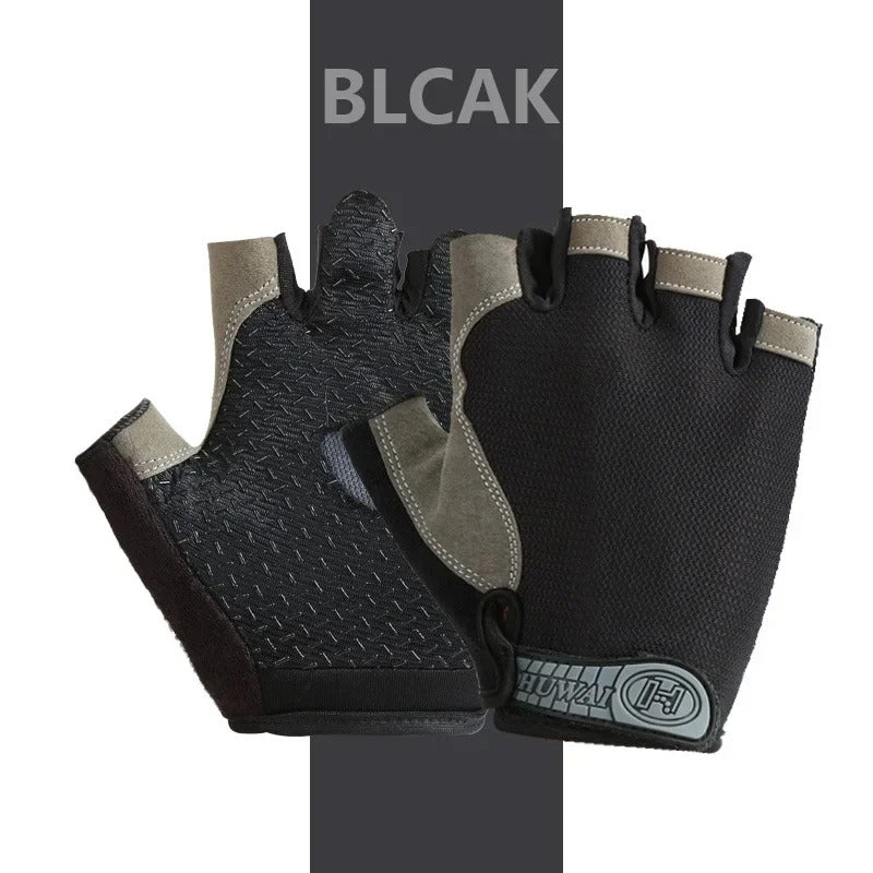 Half Finger Gloves Gym Fitness Anti-Slip Women Men Gel Pad Gloves Gym Cycling Fingerless Gloves Bicycle Accessories