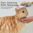Brosse de bain pour chien – Brosse de bain pour animaux de compagnie en forme de citrouille avec distributeur de savon et de shampoing, poils doux pour le massage et le toilettage des chats et des chiens