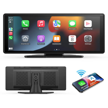 Universal Portable Wireless CarPlay & Android Auto Screen – Smart Car Touchscreen Display