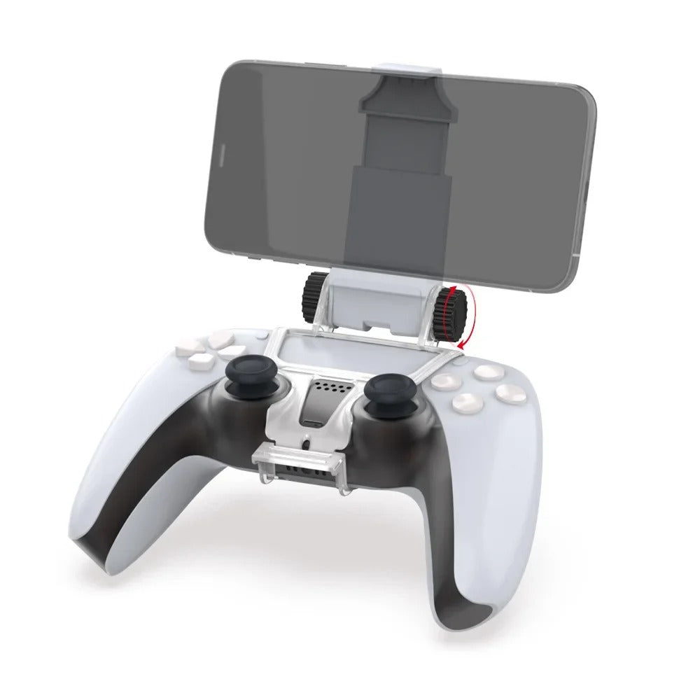 PS5 DualSense Controller Phone Clip Holder – Adjustable Mobile Mount for Gaming