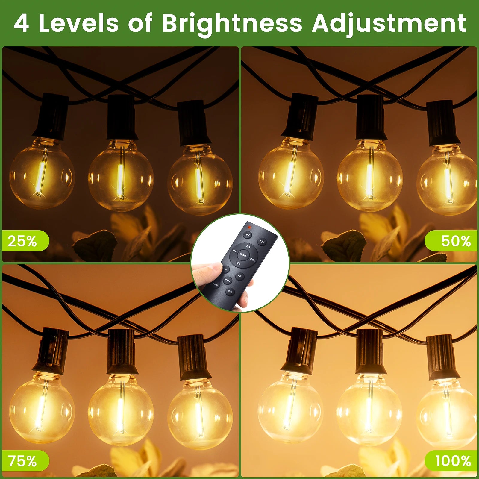 30M Outdoor String Lights G40 LED Festoon Fairy Patio Garland Lamp Wedding Street Camping Garden Birthday Party Decoration Light