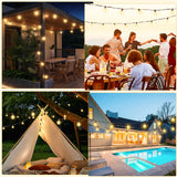 30M Outdoor String Lights G40 LED Festoon Fairy Patio Garland Lamp Wedding Street Camping Garden Birthday Party Decoration Light