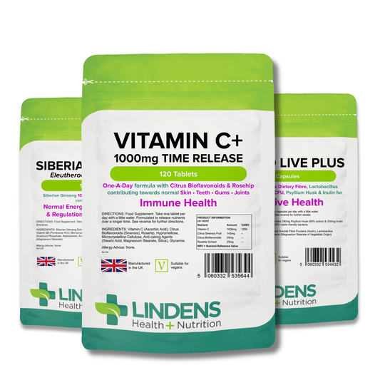 Boost Immunity and Vitality Trio Bundle: Pro Bio Live Plus, Vitamin C+, and Siberian Ginseng