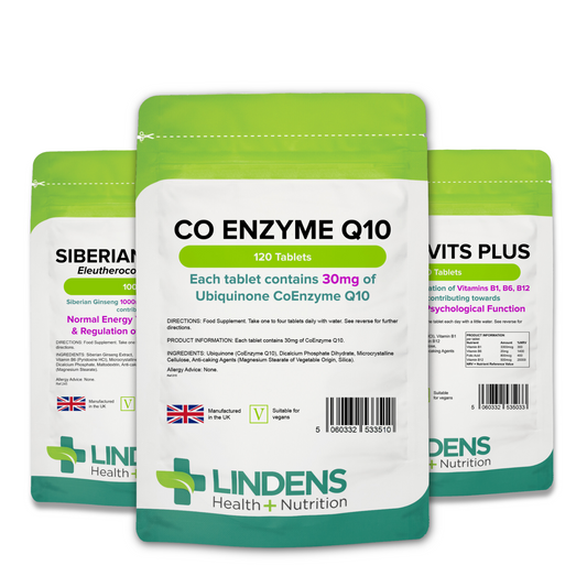 Boost Your Energy and Focus Trio Bundle: Siberian Ginseng, Neurovits Plus, and CoEnzyme Q10