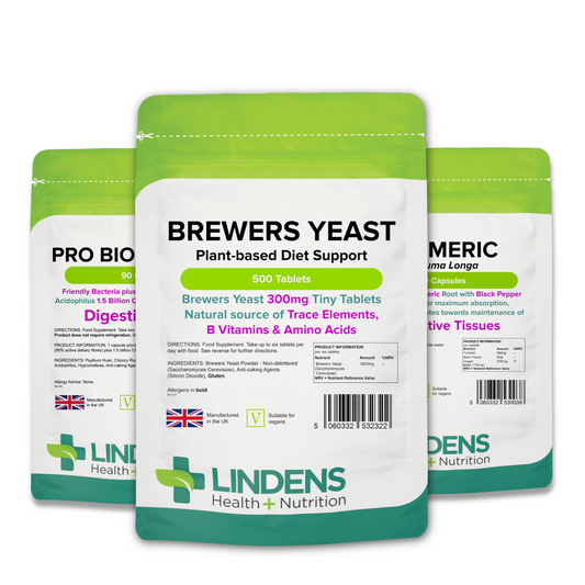 Boost Your Gut Health Trio Bundle: Brewer's Yeast, Pro Bio Live Plus, and Turmeric