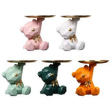 Porte-clés géométrique en forme d'ours, figurine d'entrée, artisanat, décoration de bureau en résine, bonbons, articles divers, fournitures ménagères pour la maison, le salon