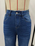2025 Plus Size Women’s Wide-Leg Jeans – High Stretch Elastic Retro Denim Pants for Curvy Fashion