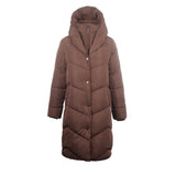 Women’s Sustainable Winter Long Coat – Double Mock Layer Eco-Friendly Warm Jacket with Rain Resistance