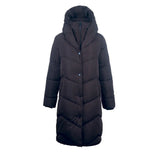 Women’s Sustainable Winter Long Coat – Double Mock Layer Eco-Friendly Warm Jacket with Rain Resistance