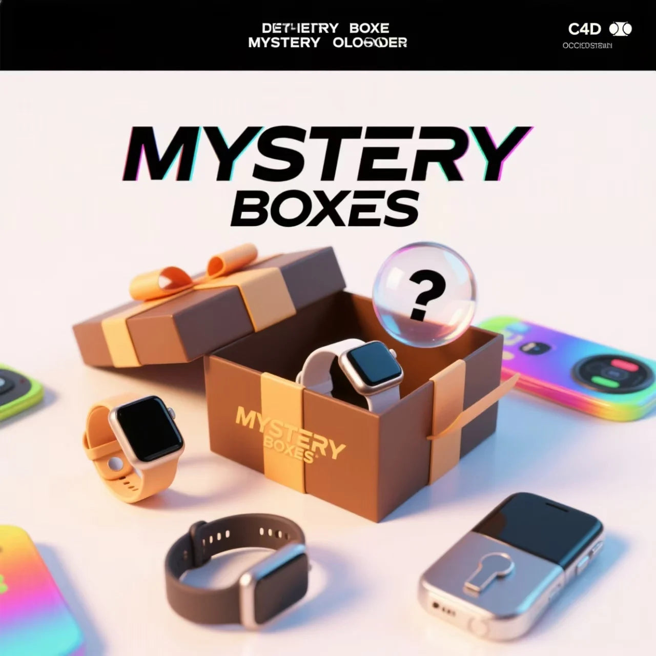 Electronics Mystery Box – 50 High-Tech Gadgets & Surprises for Adults and Teens | Lucky Blind Box Gift for Holidays, Family & Friends