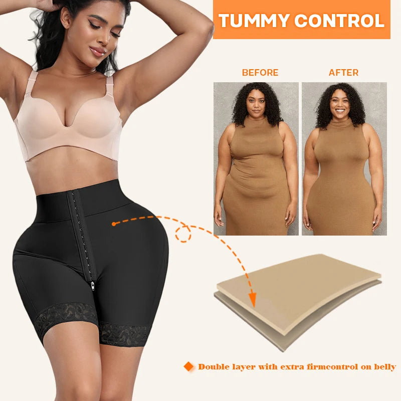 High Waist Tummy Control Butt Lifter Shapewear – Women’s Body Shaper Girdle Panty Shorts