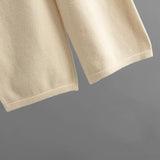 Women’s Winter Casual Knitted Two-Piece Set – Solid Color Sweater Top & Loose-Fit Pants Lounge Outfit