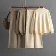 Women’s Winter Casual Knitted Two-Piece Set – Solid Color Sweater Top & Loose-Fit Pants Lounge Outfit
