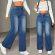 2025 Plus Size Women’s Wide-Leg Jeans – High Stretch Elastic Retro Denim Pants for Curvy Fashion